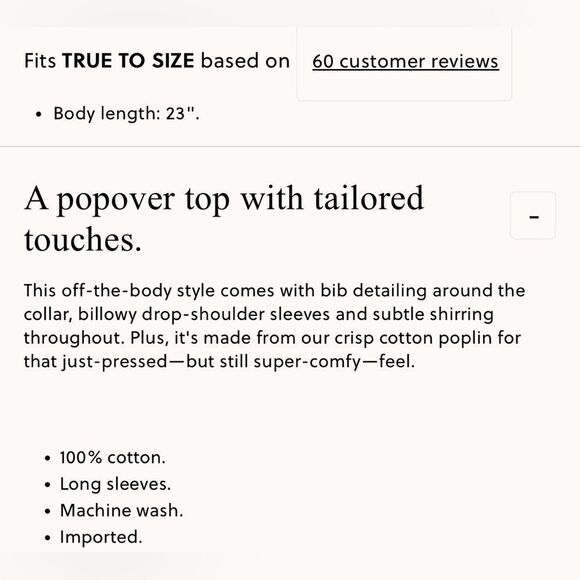 NWT J CREW Shirred popover top in cotton poplin in white - Picture 8 of 9